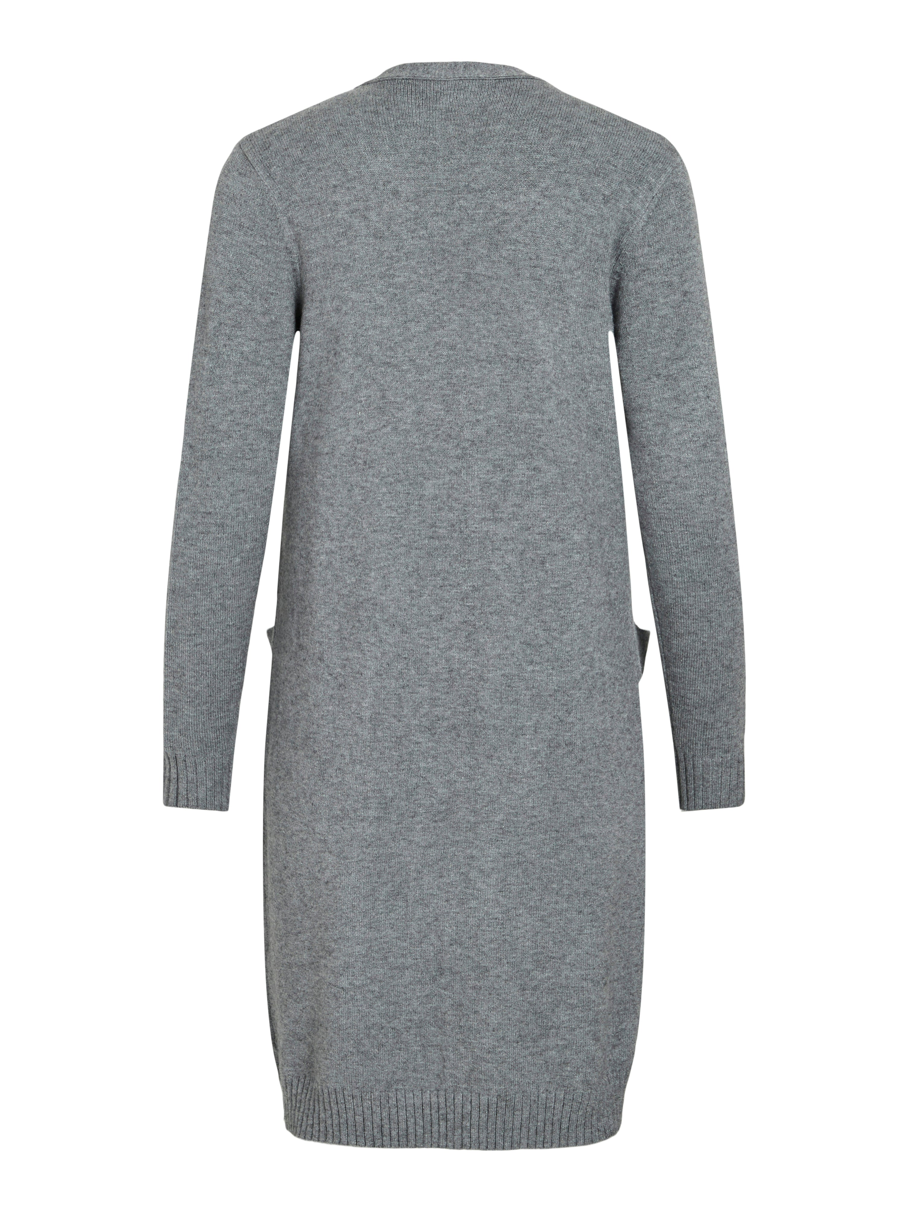 Viril Long L/S cardigan - Medium Grey Melange